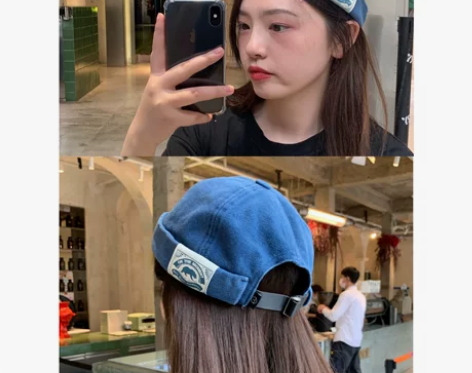 丁走走/日系雅痞街头复古风贴布地主帽子男女...