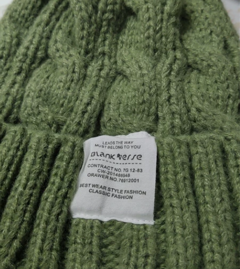 毛线帽针织绿色瓜皮帽 仅带过一次 颜色以图...