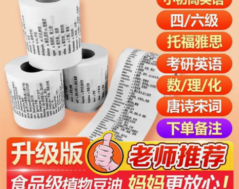 【全新包邮】英语单词卫生纸古诗词中小学高中...