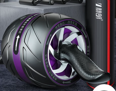 自动回弹健腹轮卷腹肌滚轮男初学者收腹滑轮健...