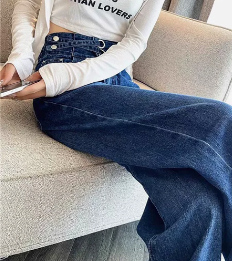 全新牛仔阔腿裤 感兴趣的话点“我想要”和我...