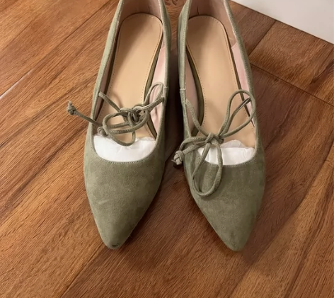 甜美风真皮绑带粗跟单鞋淑女尖头牛筋底蝴蝶结...