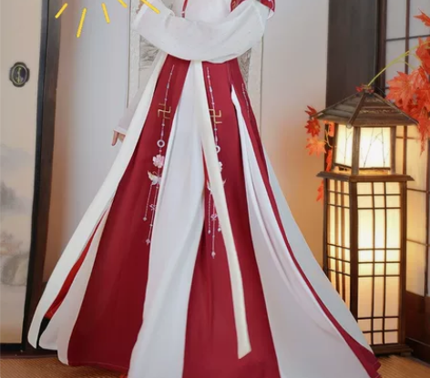 如梦霓裳汉服女装秋冬襦裙坦领半臂唐多令璎珞...