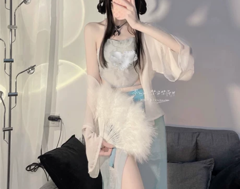 古风国潮汉服肚兜情器内衣COS制服纯欲性感...