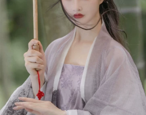 司南阁原创【影】汉服女款夏秋宋制对襟衫裙紫...