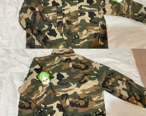 学生迷彩军训服 175码 女生自穿 洗干净...