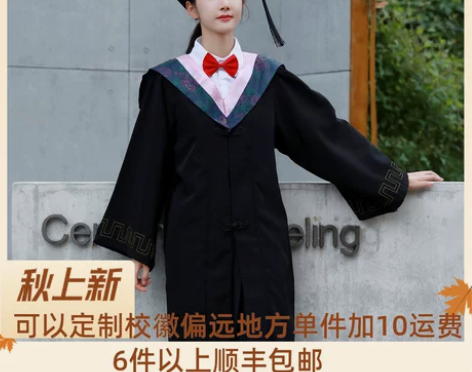 校服本科工学学士学位服女定制大学生文理科通...