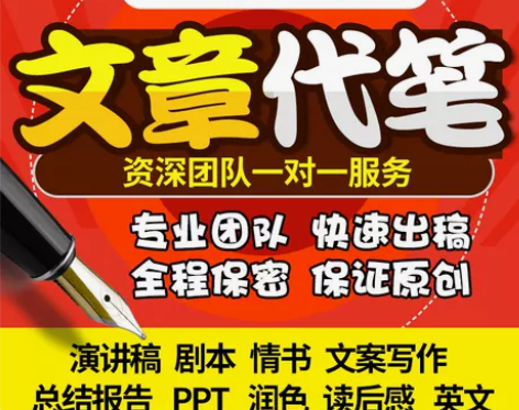 代写文章撰写服务英文PPT润色征文读后感文...