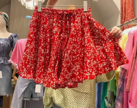 韩国东大门女装2021春夏新款松紧腰甜美小...