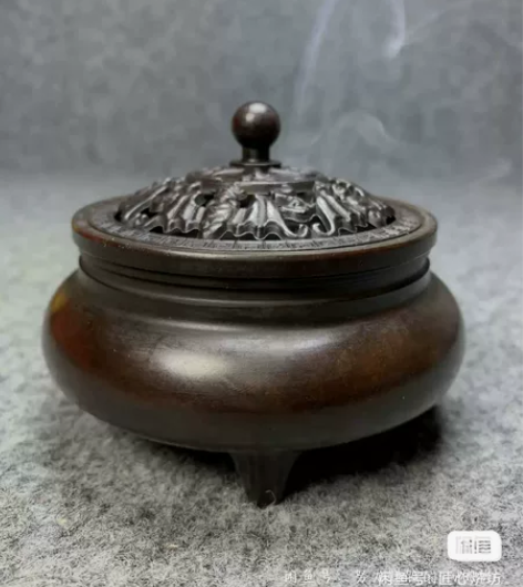 匠心炉坊亏本处理老铜香炉纯铜紫铜镂空透雕五...