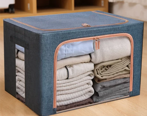 收纳箱 棉麻衣服布艺衣物搬家整理盒箱子折叠...