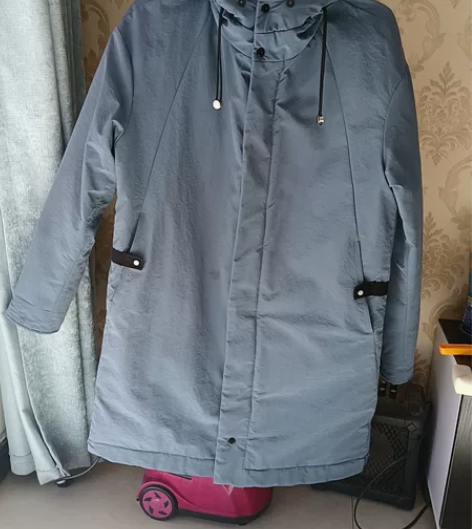 男羽绒服，雾霾蓝色，80鸭绒，3xl，最大...