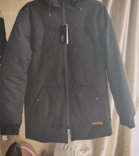 男装羽绒服 90%白鸭绒羽绒服外套 黑色羽...