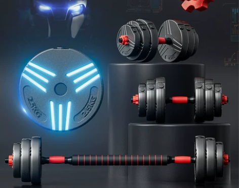 哑铃男士健身锻炼器材家用套装组合杠铃女士可...