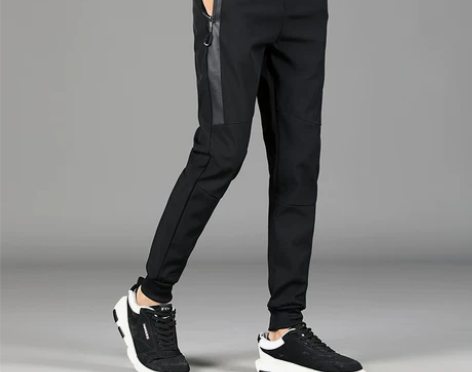 秋冬季修身直筒卫裤男士休闲裤宽松加绒初高中...