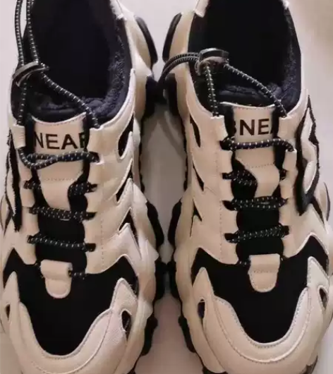 真皮休闲运动鞋老爹鞋厚底鞋女36码 刚刚收...