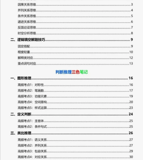 2023公考学霸三色笔记行测申论 国考省考...