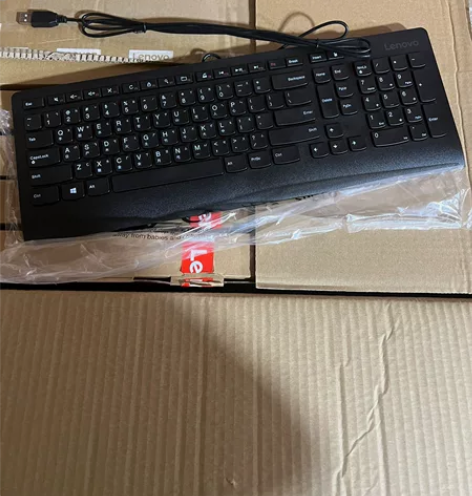全新正品仓颉台文联想键盘原装高级电脑USB...