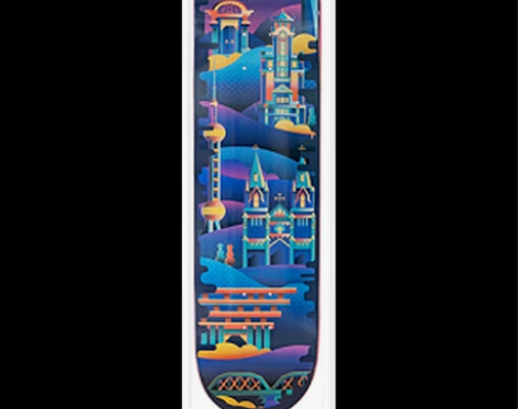 滑板板面，沸点正版justice城市系列上...