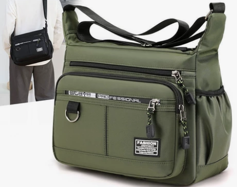 大容量男包单肩包防水耐磨背包多口袋做生意包...