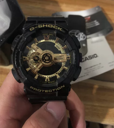 卡西欧g-shock  黑金 一直闲置吃灰...