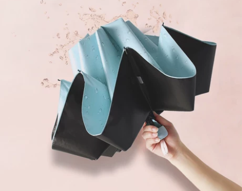 天堂伞黑胶五折防晒伞紫外线超轻太阳伞胶囊