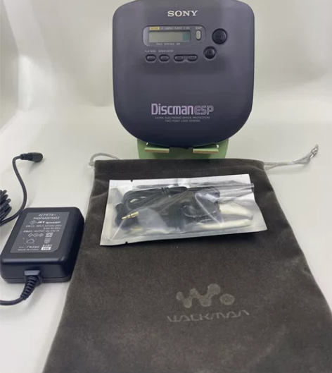 索尼D335CD随身听美品成色配件电源布套...