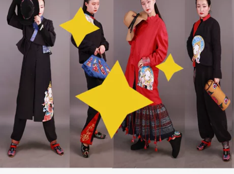 服装设计一系列1～4套 效果图，款式图，制...