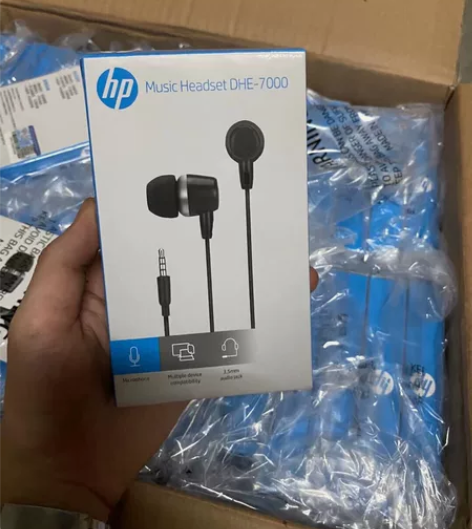 全新惠普7000有线手机入耳式耳机耳塞，大...