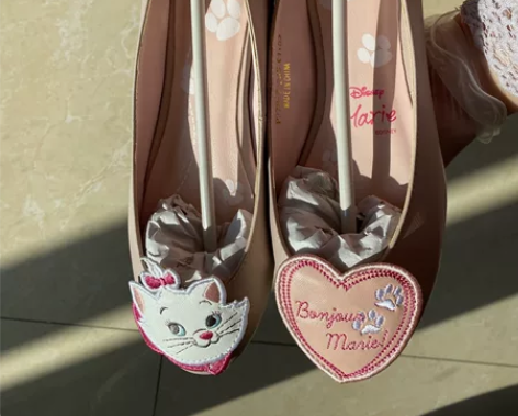 「9新」garcegrift可爱猫咪单鞋皮...