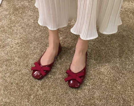 蝴蝶结单鞋女平底2020春季新款韩版百搭方...