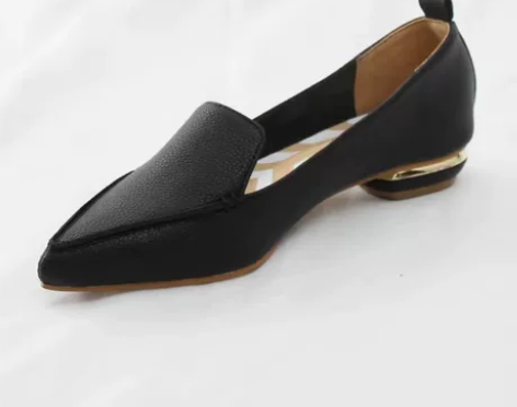 小皮鞋女英伦风女鞋43唐晶同款尖头单鞋女平...