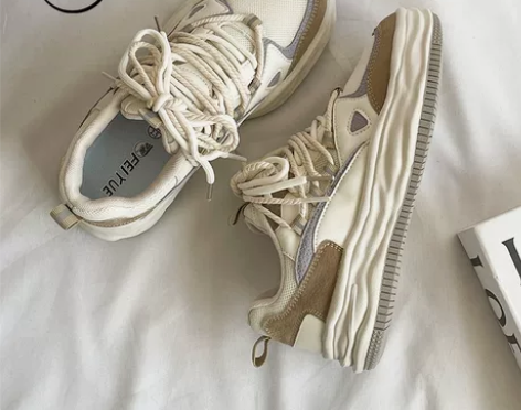 潮飞跃小白鞋女2022春季新款帆布鞋ins...