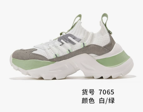 飞跃厚底老爹鞋女鞋2022年透气一脚蹬运动...