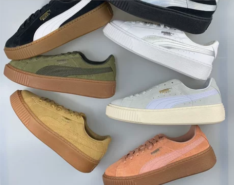 Puma彪马板鞋 蕾哈娜松糕鞋厚底板鞋 黑...