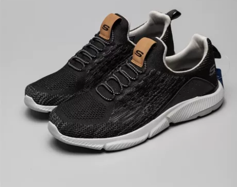 斯凯家男士橡筋带一脚蹬懒人鞋透气网布运动休...