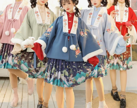 裳云兮月潮生汉服汉元素女正品原创眀制半袖披...