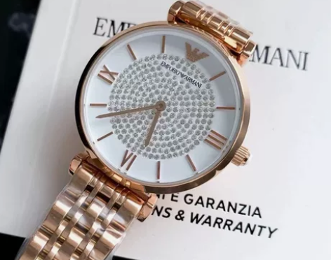 阿玛尼满天星手表钢带石英女士腕表 AR11...