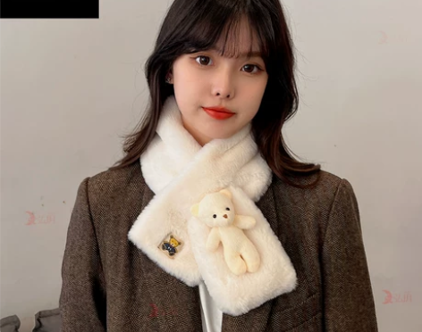 Cinies Lee小熊围巾冬季女生可爱