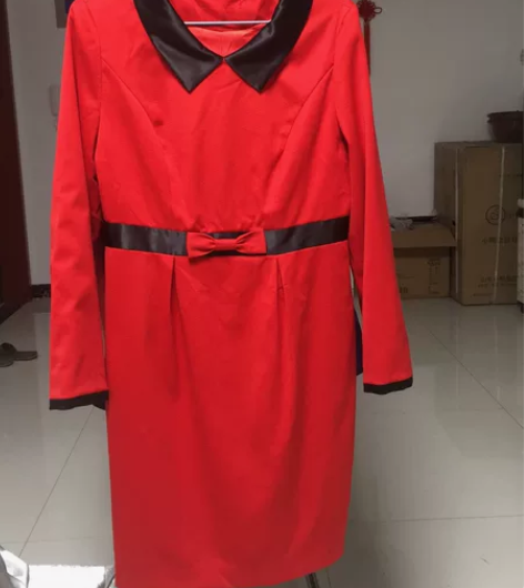 ol职业新款包臀裙珠宝店连衣裙 侧身隐形拉...