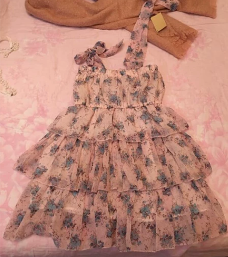 付邮送包邮 甜美 软妹系带连衣裙 蛋糕裙 ...