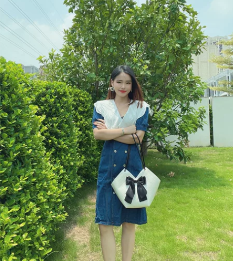 2022年新款牛仔连衣裙女韩系ins风收腰...