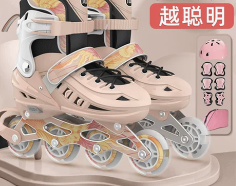 轮滑鞋儿童女童滑冰成人正品旗舰店女孩初学者...