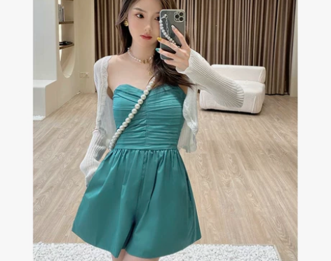 李雨薇  气质抹胸连体裤2021新款夏季修...