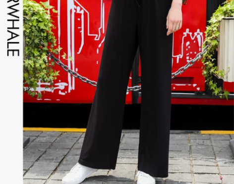 马克华菲女装新款女裤夏季薄款高腰休闲裤女 ...