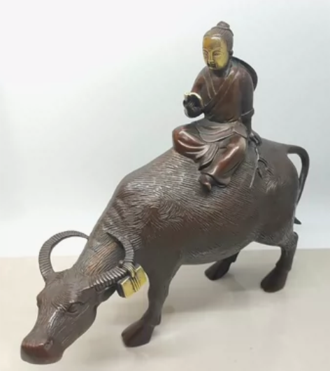 童子牛一个 黄铜仿紫铜鎏金复古工艺 批发¥...