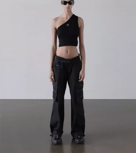 Badblood新款背心露肩露背绑带欧美性...