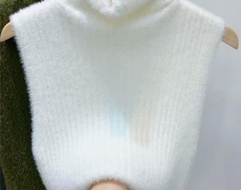 仿水貂绒小吊带背心女内搭打底衫秋冬半高领无...