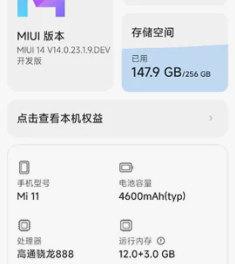小米11蓝色    12+256 在保