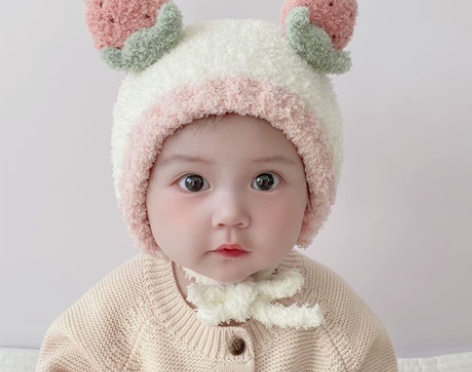 【包邮】宝宝帽子秋冬季超萌婴儿保暖毛绒帽男...